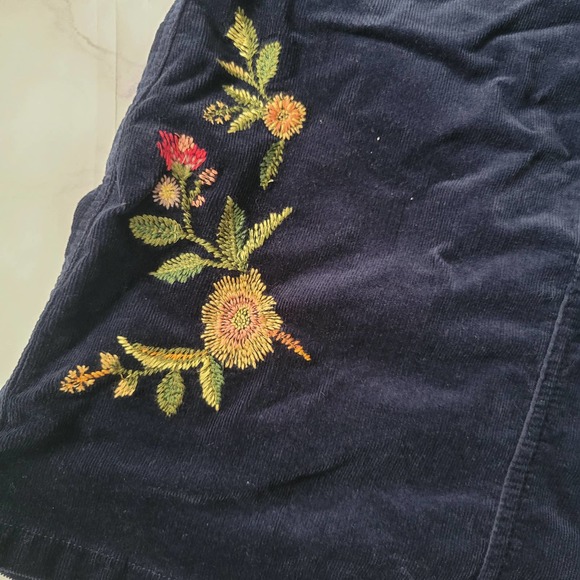 MOSSIMO corduroy floral embroidery skirt 2 - Picture 3 of 7
